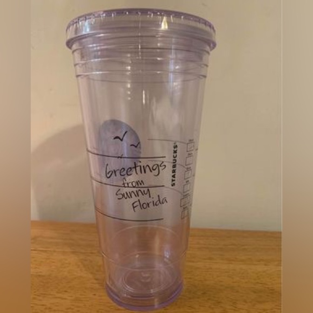 Starbucks Venti Tumbler Greetings From Sunny Florida cold cup released in 2009